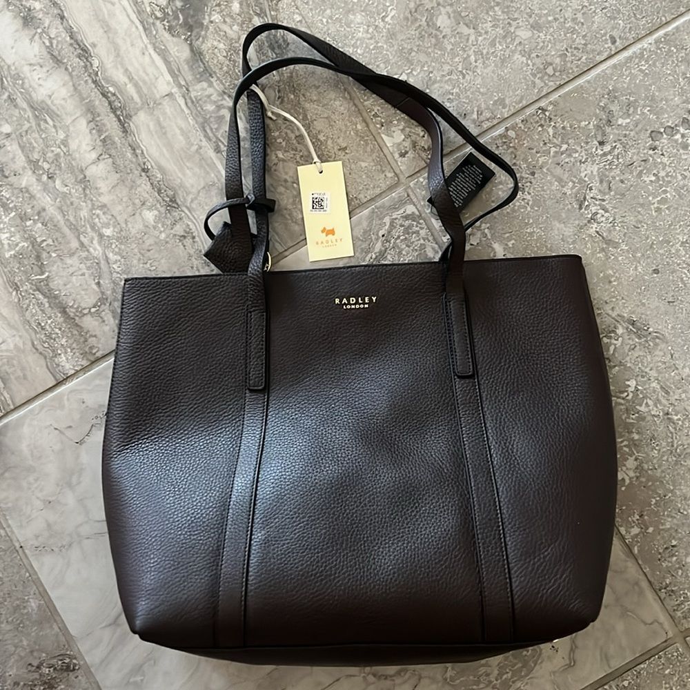 RADLEY London Museum Street Large Open-Top Tote in Dark Brown, NWT - Picture 7 of 16